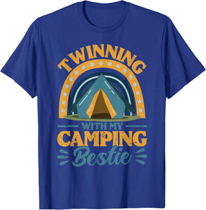 Friends Twinning With My Camping Bestie Spirit Week Girls T-Shirt - T-Shirt | Royal