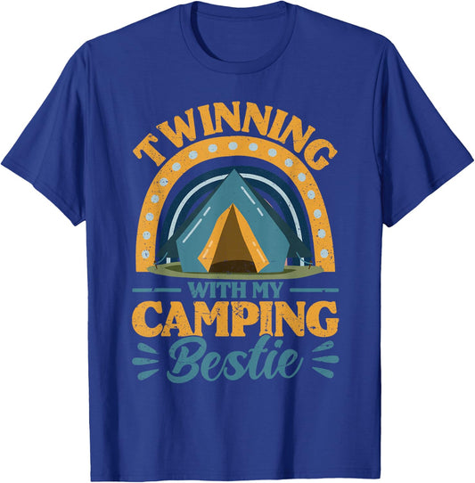 Friends Twinning With My Camping Bestie Spirit Week Girls T-Shirt - T-Shirt | Royal