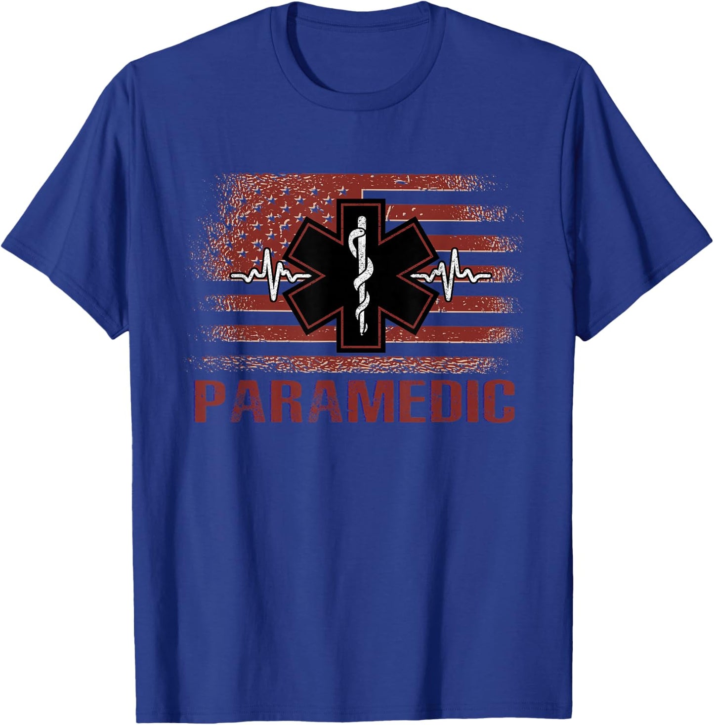 American Flag - Paramedic T-Shirt - T-Shirt | Royal