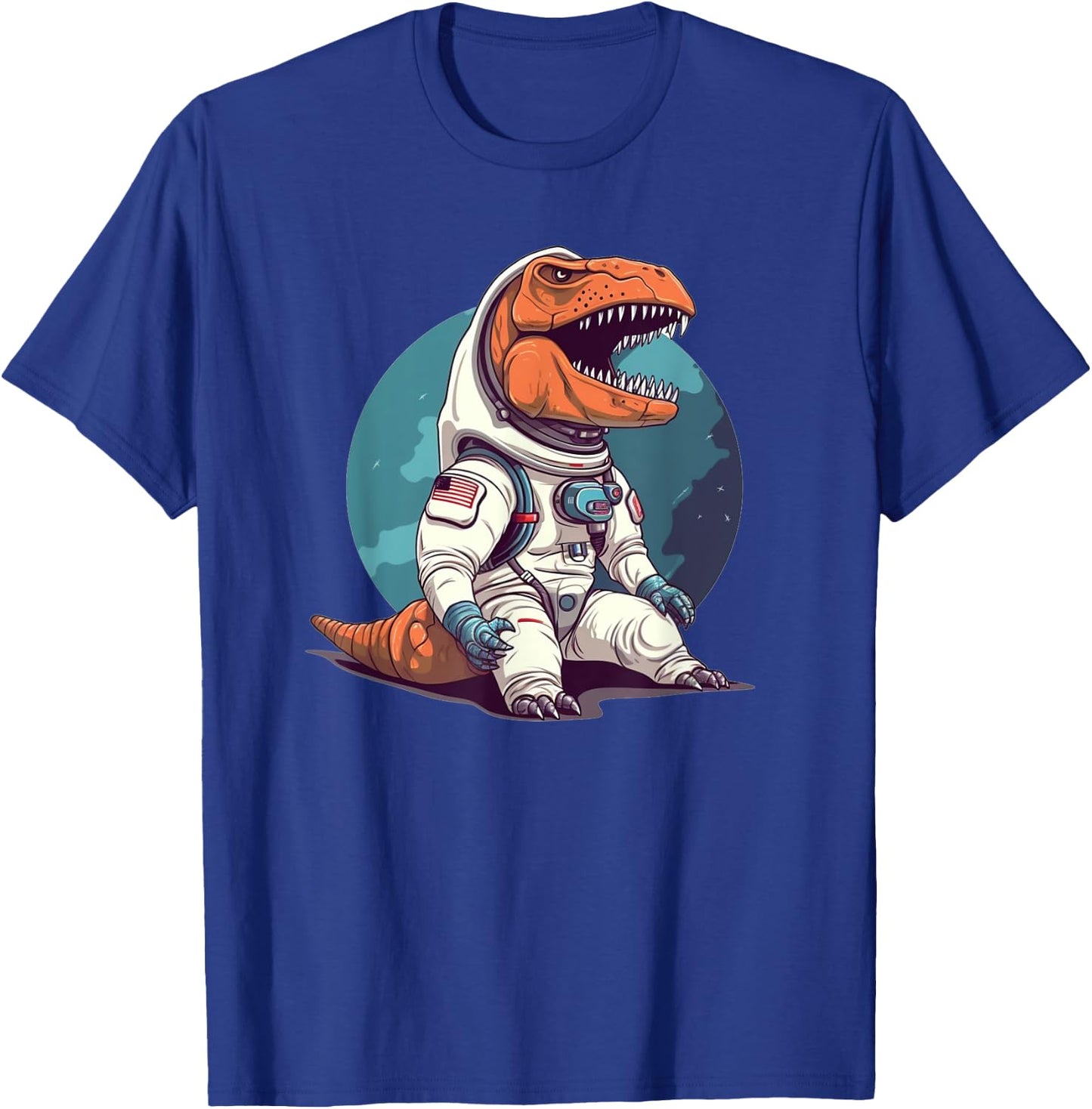 Funny Astronaut T-Rex Dinosaur In Space T-Rex Astronaut T-Shirt - T-Shirt | Royal
