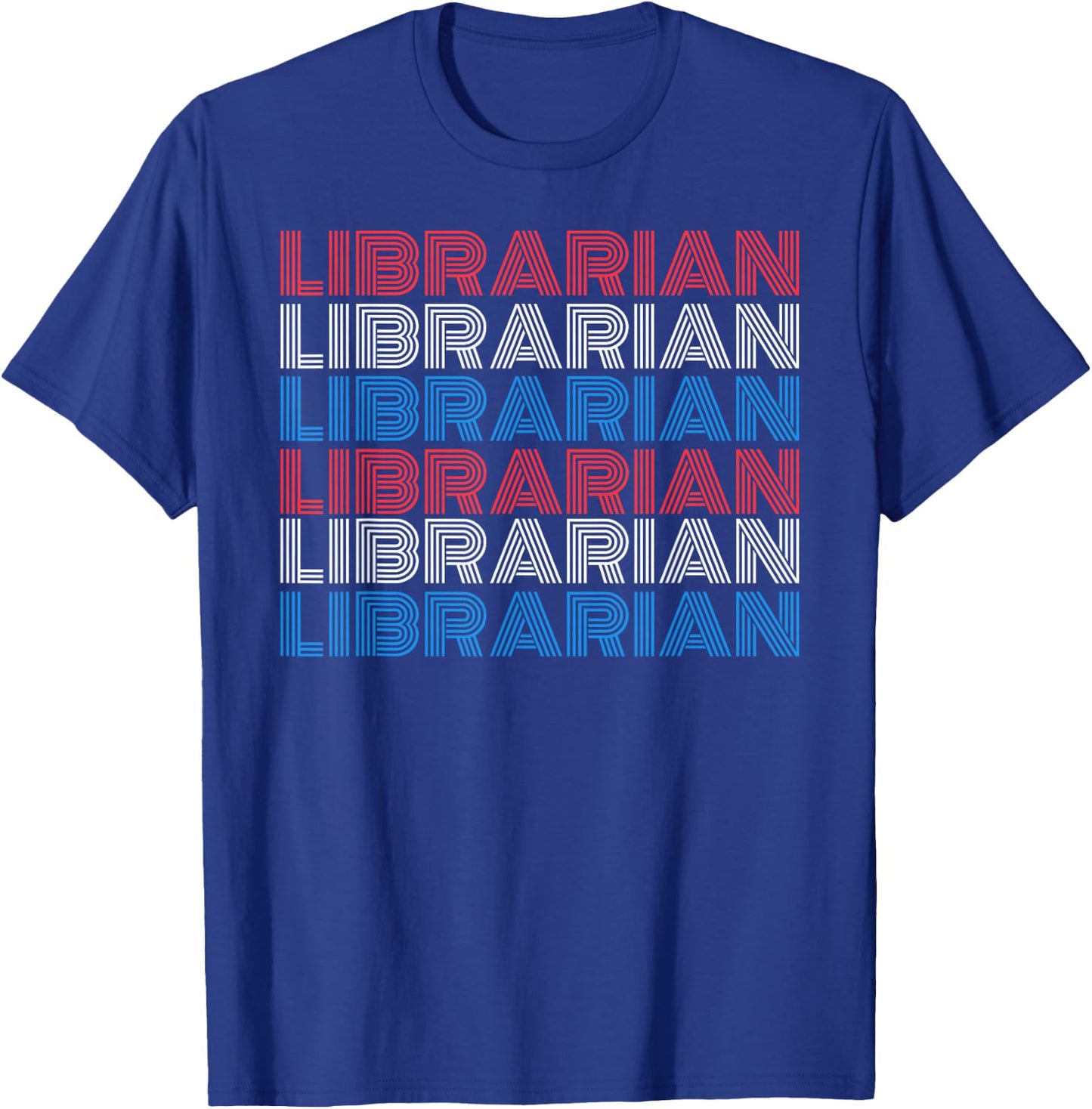4th of July Librarian Library Worker Reading Books Book fan T-Shirt - T-Shirt | Royal