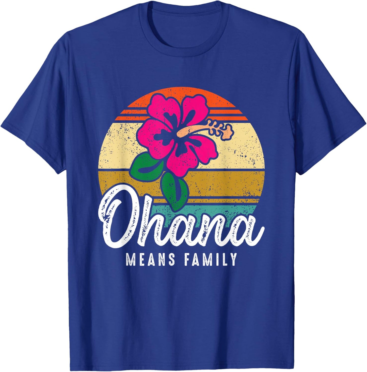 Hawaiian Ohana Means Family Hawaii Vacation Souvenir Gift T-Shirt - T-Shirt | Royal