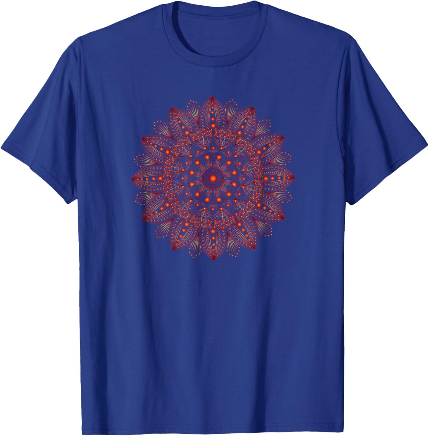 Shirt Mandala Flower, Vintage retro T-Shirt - T-Shirt | Royal