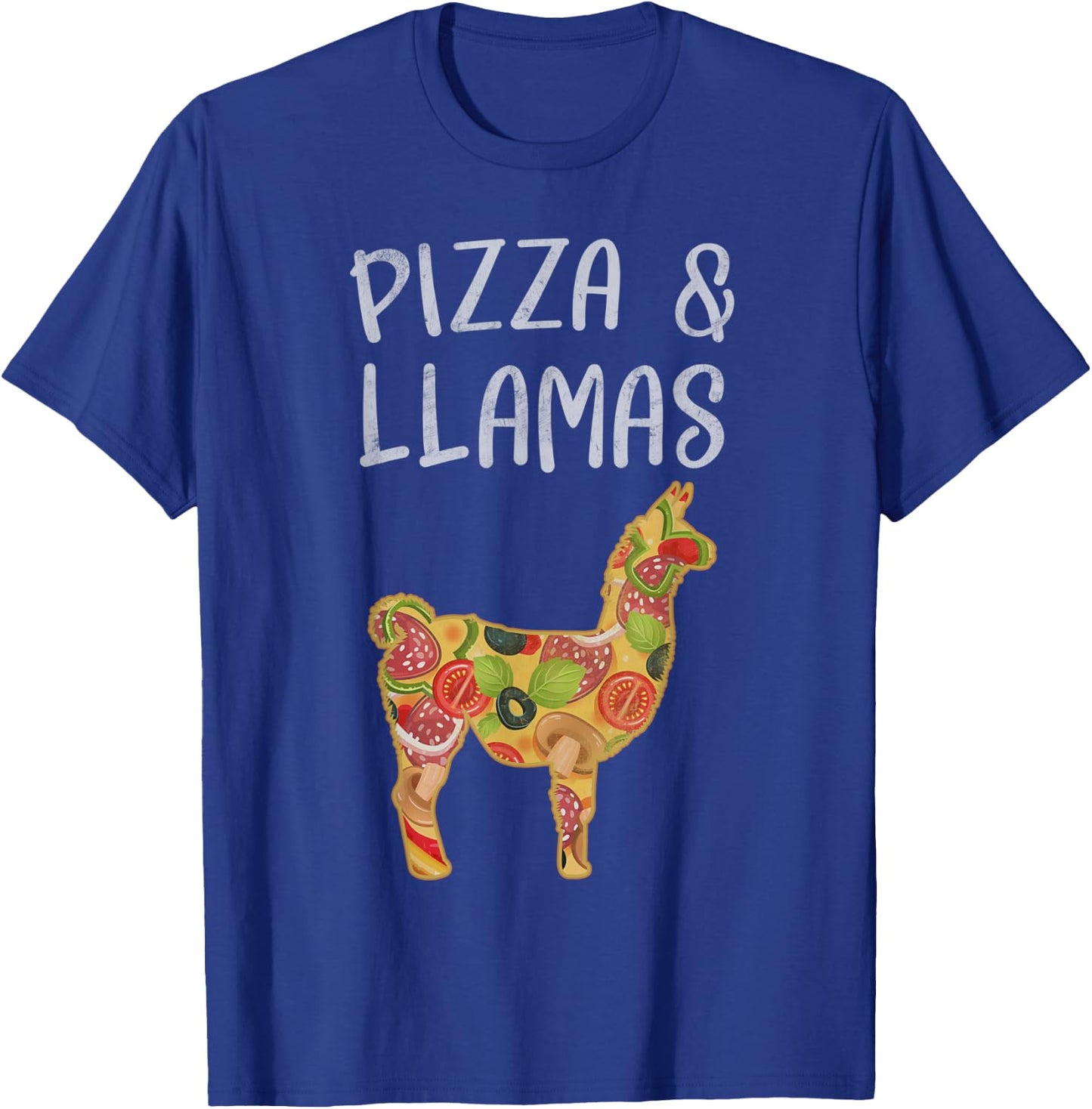 I Like Pizza and Llamas Funny Llama Pizza Lovers Cute T-Shirt - T-Shirt | Royal