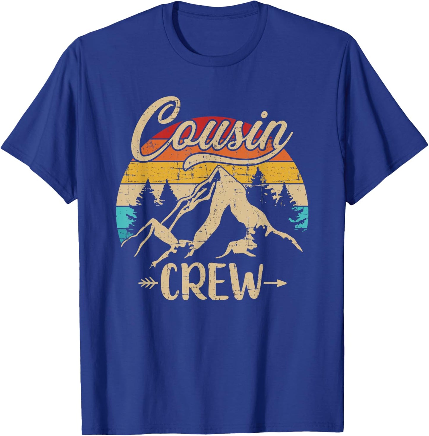 Retro cousin crew camping outdoor summer camp T-Shirt - T-Shirt | Royal