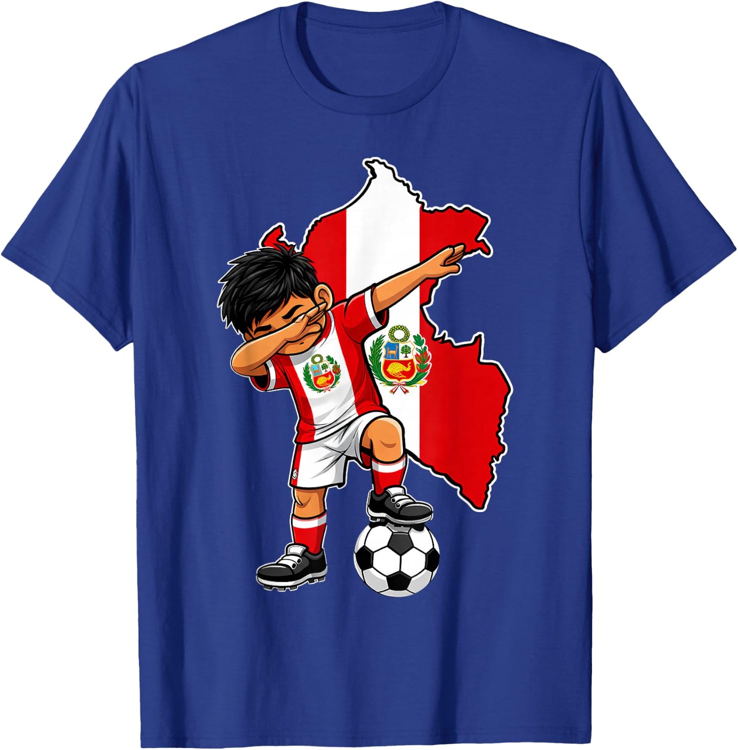 Soccer Peru Jersey Boy Peruvian Boys T-Shirt - T-Shirt | Royal