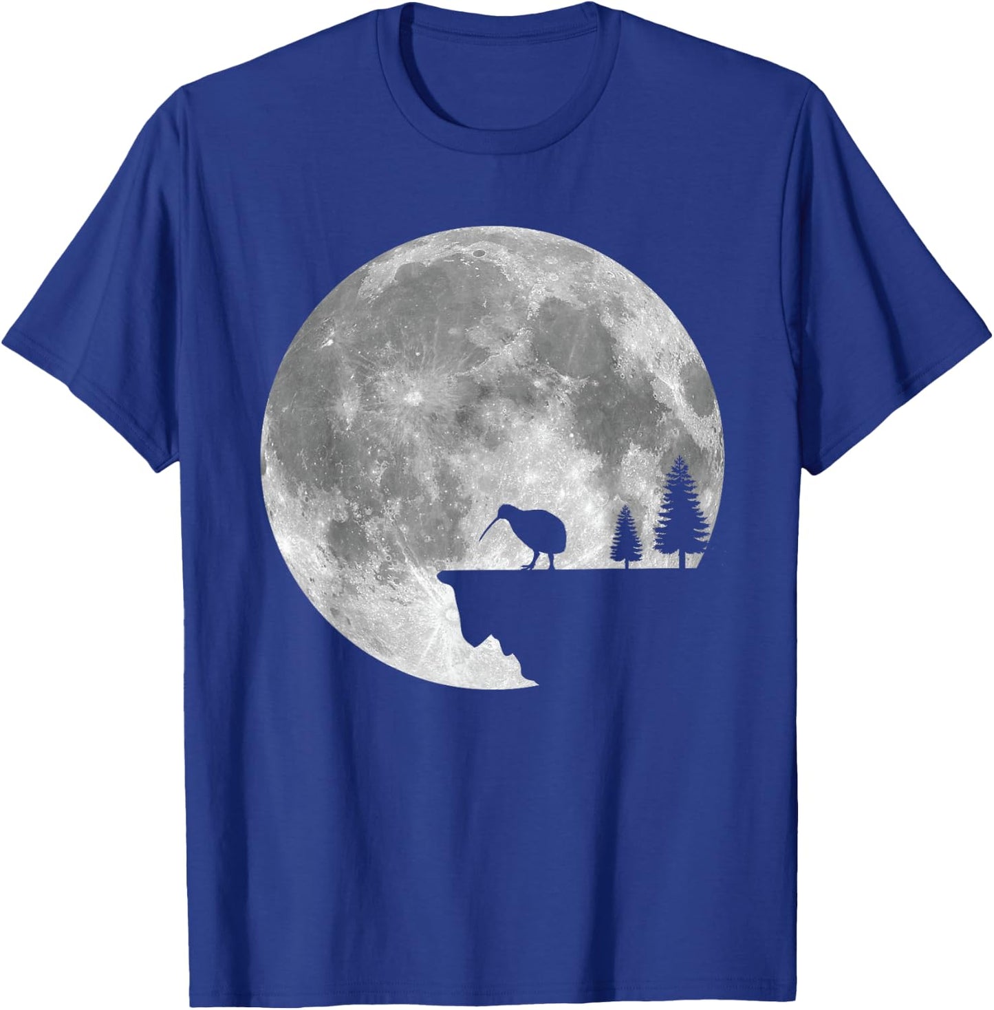 Great Kiwi Bird Moon Design Nature Kiwis T-Shirt - T-Shirt | Royal