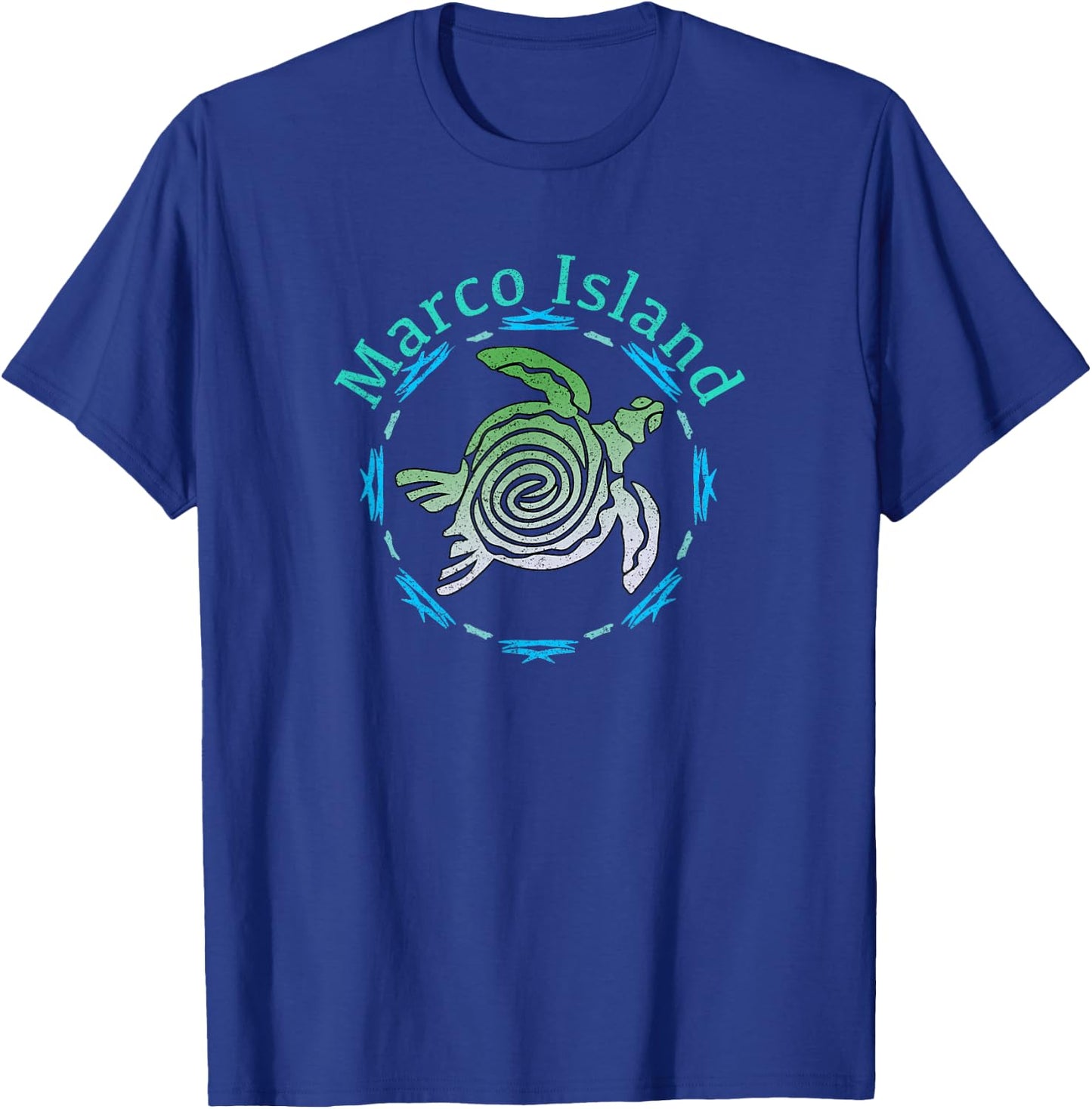 Marco Island Vintage Tribal Turtle T-Shirt - T-Shirt | Royal