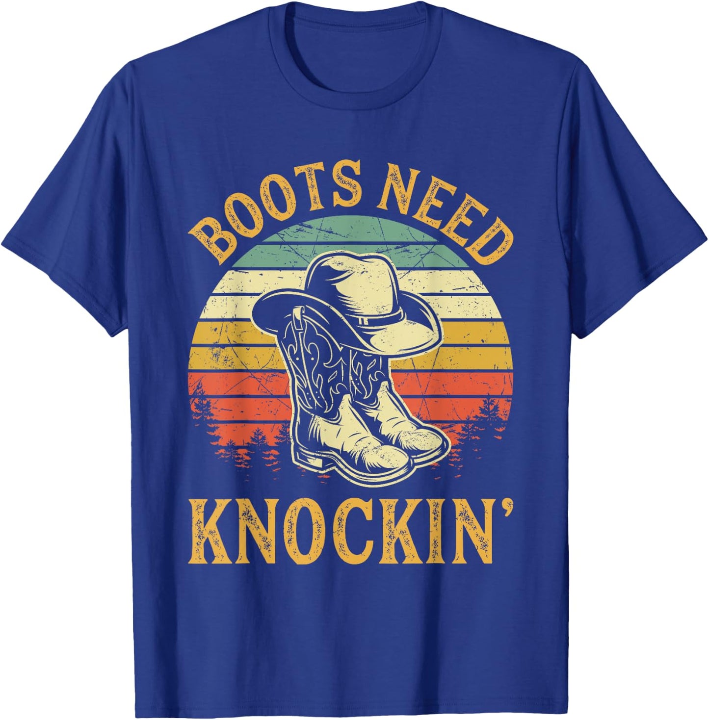 Boots Need Knockin' Country Music Lover T-Shirt - T-Shirt | Royal