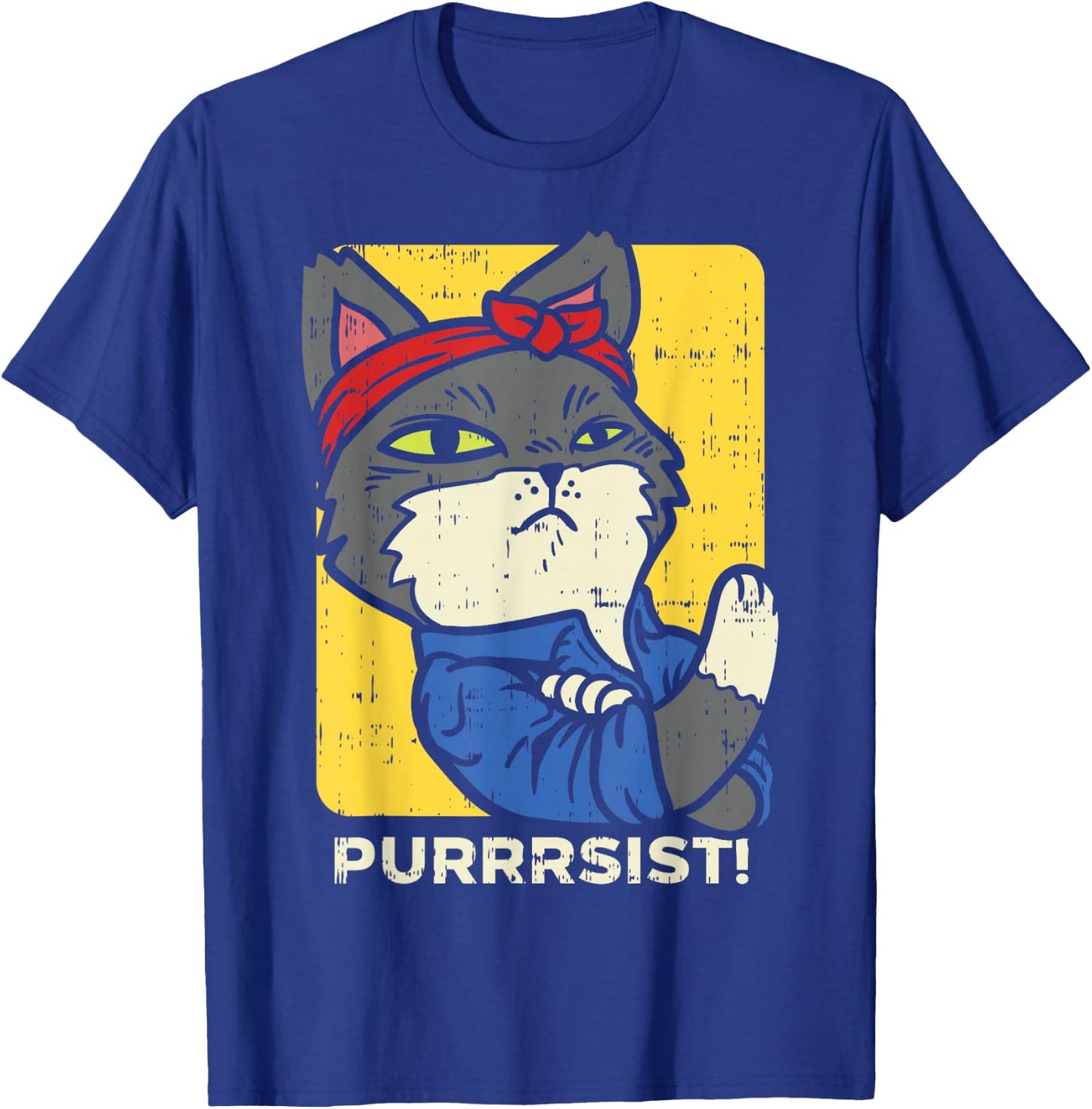 March Shirt Purrsist Persist Cat Lady We Can Do It T-Shirt - T-Shirt | Royal