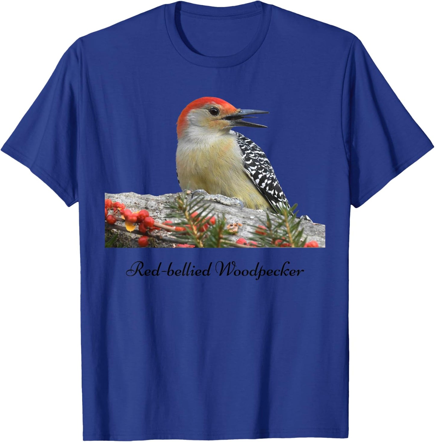 Red-bellied Woodpecker Bird Ornithology T-Shirt - T-Shirt | Royal