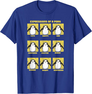 Star Wars Expressions Of A Porg Grid T-Shirt - T-Shirt | Royal