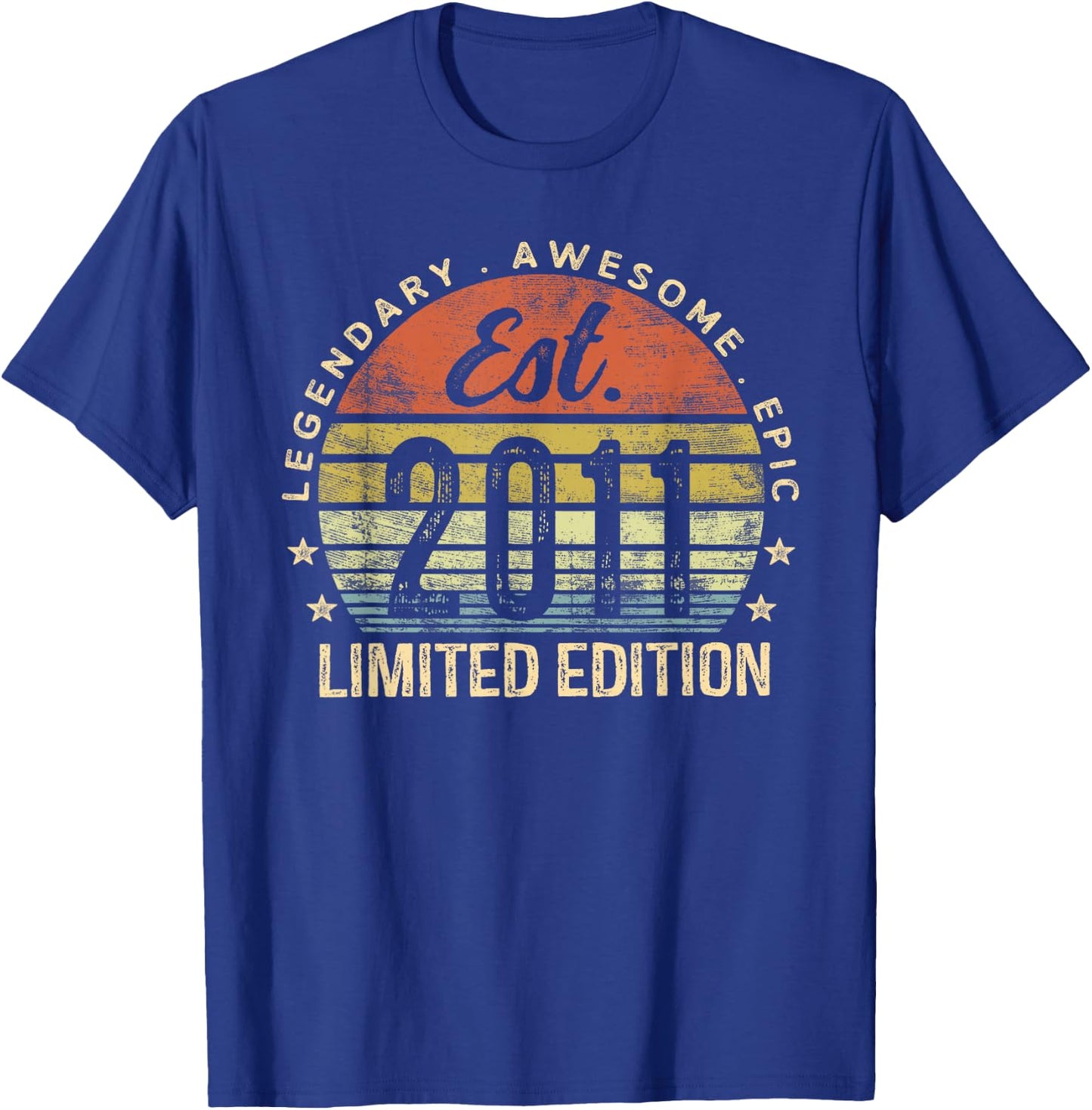 Est 2011 Limited Edition 14th Birthday Gifts 14 Year Old T-Shirt - T-Shirt | Royal