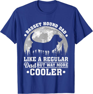 Basset Hound Dad Like A Regular Dad Funny Dog Father's Day Men T-Shirt - T-Shirt | Royal