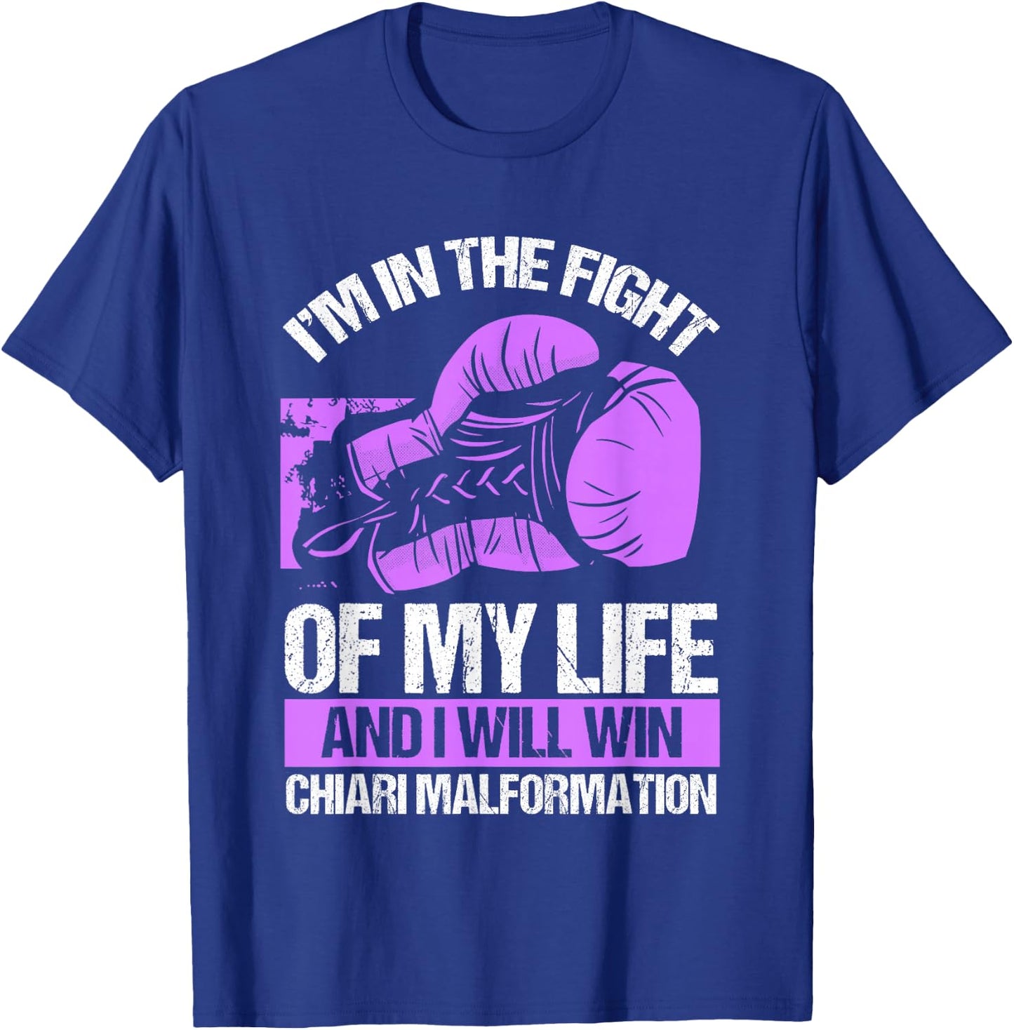 Chiari Malformation Awareness Win Survivor Purple Ribbon T-Shirt - T-Shirt | Royal