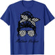 Mother Heifer Farmer Mom Cow Messy Bun Hair Bandana Cow T-Shirt - T-Shirt | Royal