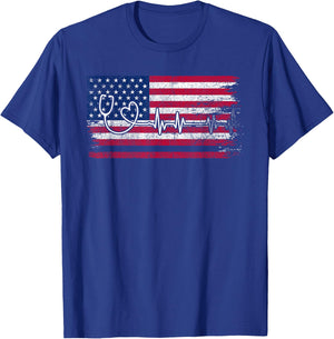 American Flag Nurse T-Shirt - T-Shirt | Royal