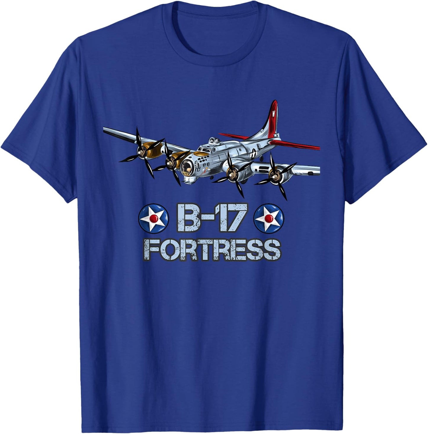 American WW2 Aircraft B-17 Flying Fortress T-Shirt - T-Shirt | Royal