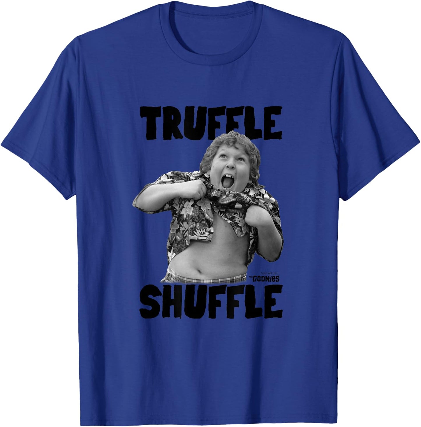 The Goonies Black and White Truffle Shuffle Photo Movie T-Shirt - T-Shirt | Royal