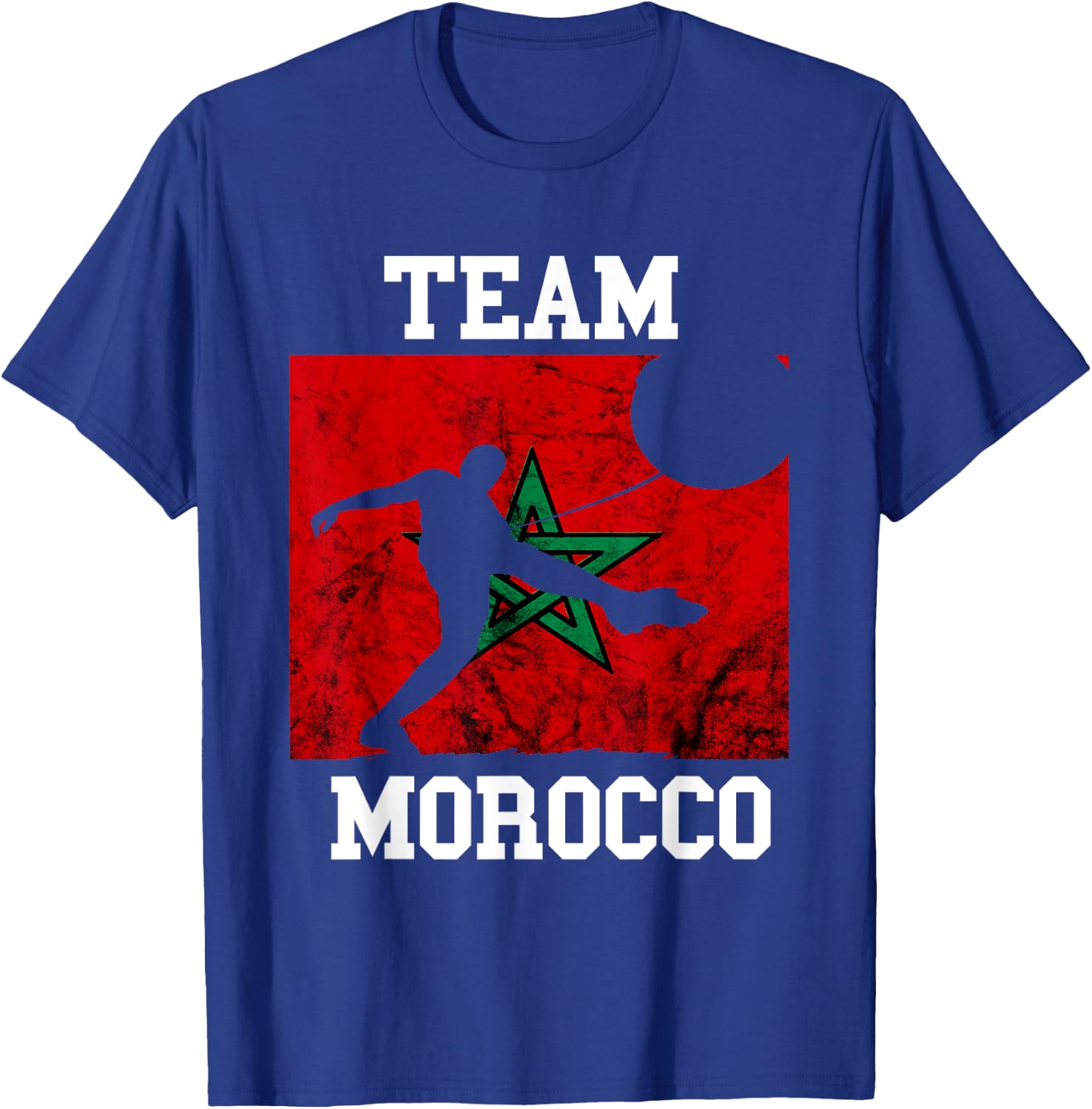 Morocco Moroccan Soccer Team Moroccan Pride Morocco Flag T-Shirt - T-Shirt | Royal