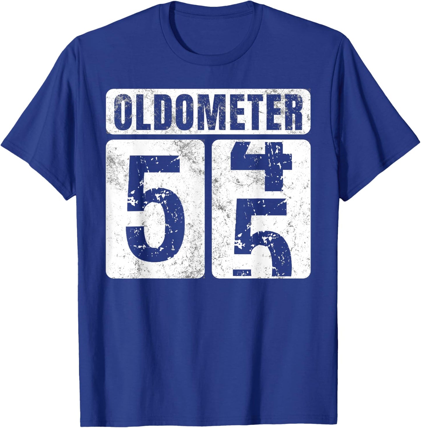 Oldometer 55 Shirt Vintage Funny 55th Birthday Gift T-Shirt - T-Shirt | Royal