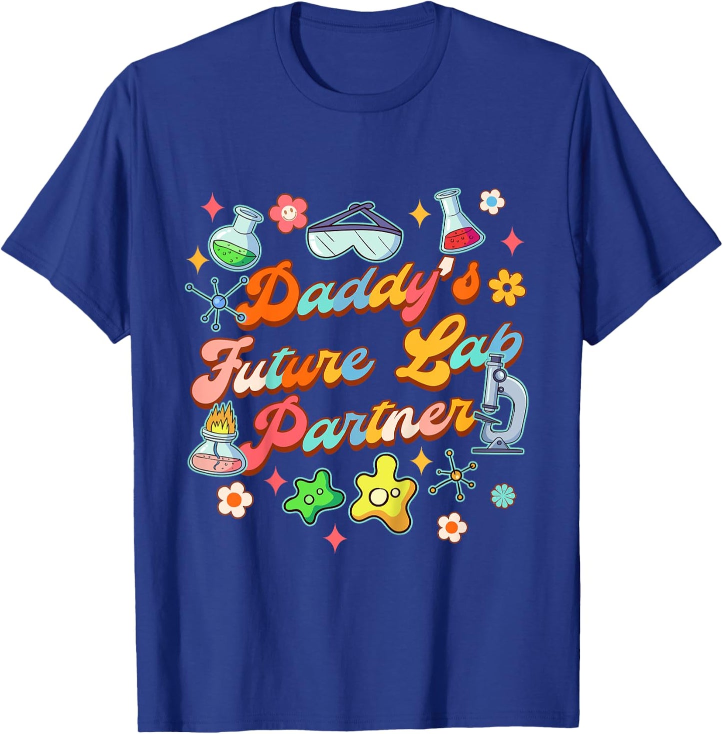 Kids Future Lab Tech Scientist Baby Daddy's Future Lab Partner T-Shirt - T-Shirt | Royal
