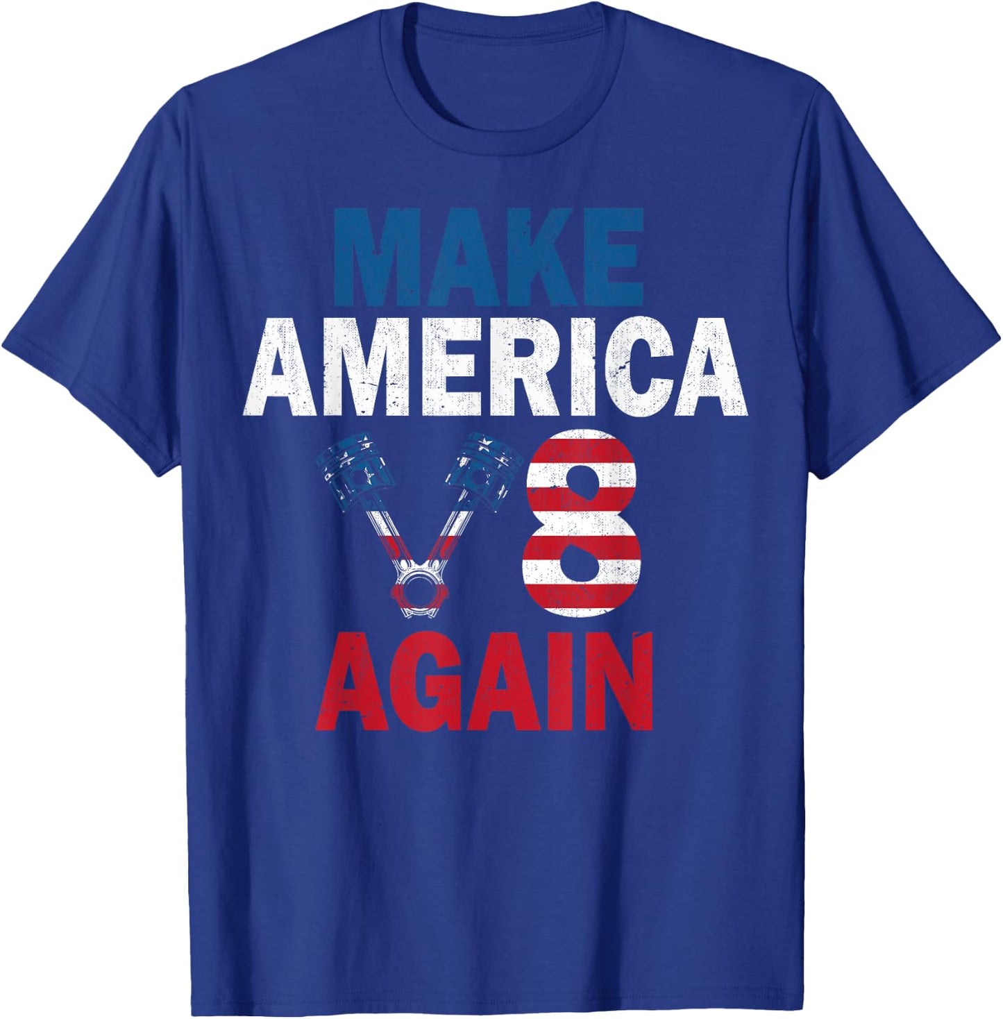 Make America V8 Again Mechanic - US Car Mechanic T-Shirt - T-Shirt | Royal