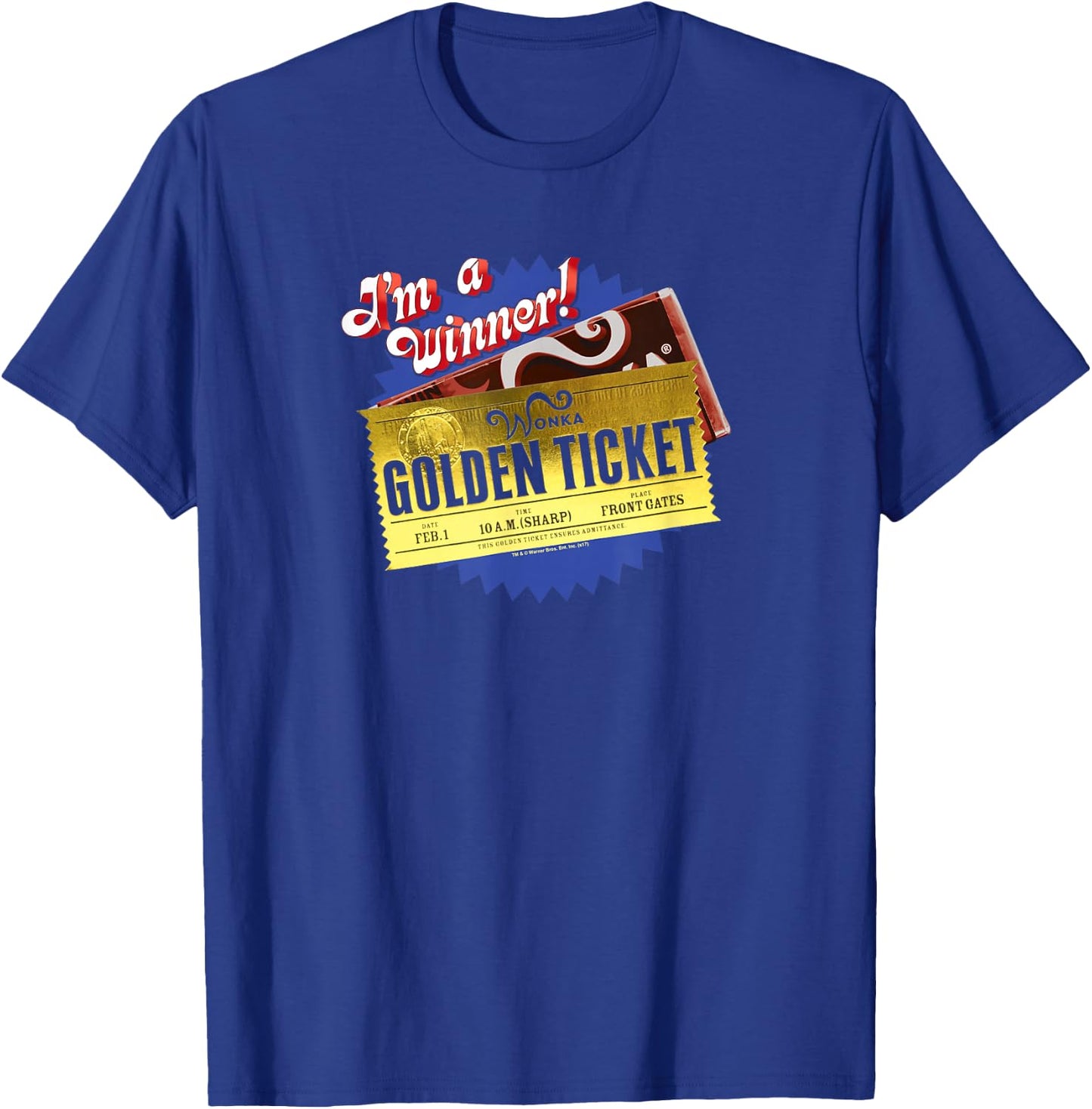 Charlie and The Chocolate Factory Golden Ticket Small T-Shirt - T-Shirt | Royal