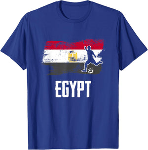 Egypt Flag Jersey Egyptian Soccer Team Egyptian T-Shirt - T-Shirt | Royal
