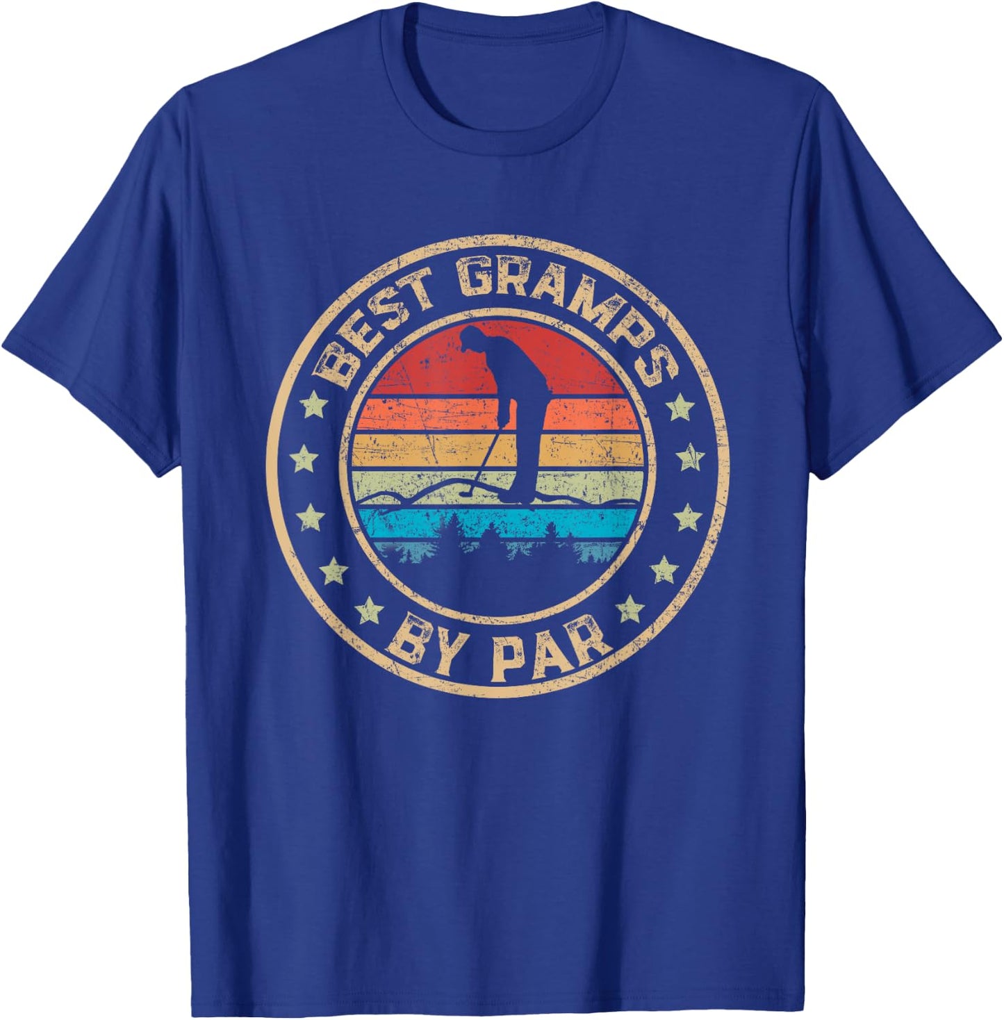 Best Gramps by Par Golf Lover Funny Fathers Day T-Shirt - T-Shirt | Royal