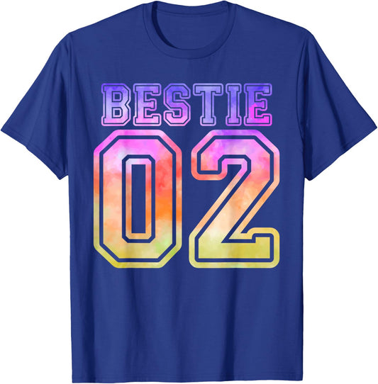 Funny BFF 02 Matching Best Friend Bestie Tie Dye T-Shirt - T-Shirt | Royal