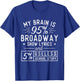 My Brain is 95% Broadway Lyrics - Actor Theatre Musical Small T-Shirt - T-Shirt | Royal