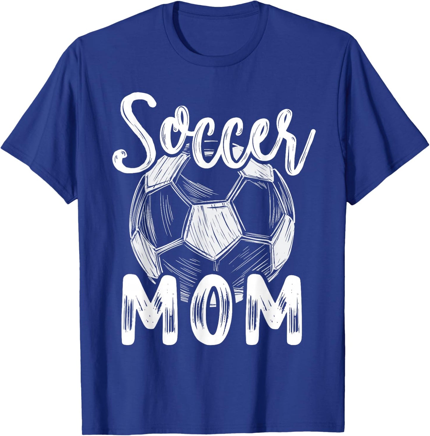 Soccer Mom Family Matching Team Player Soccer Ball T-Shirt - T-Shirt | Royal