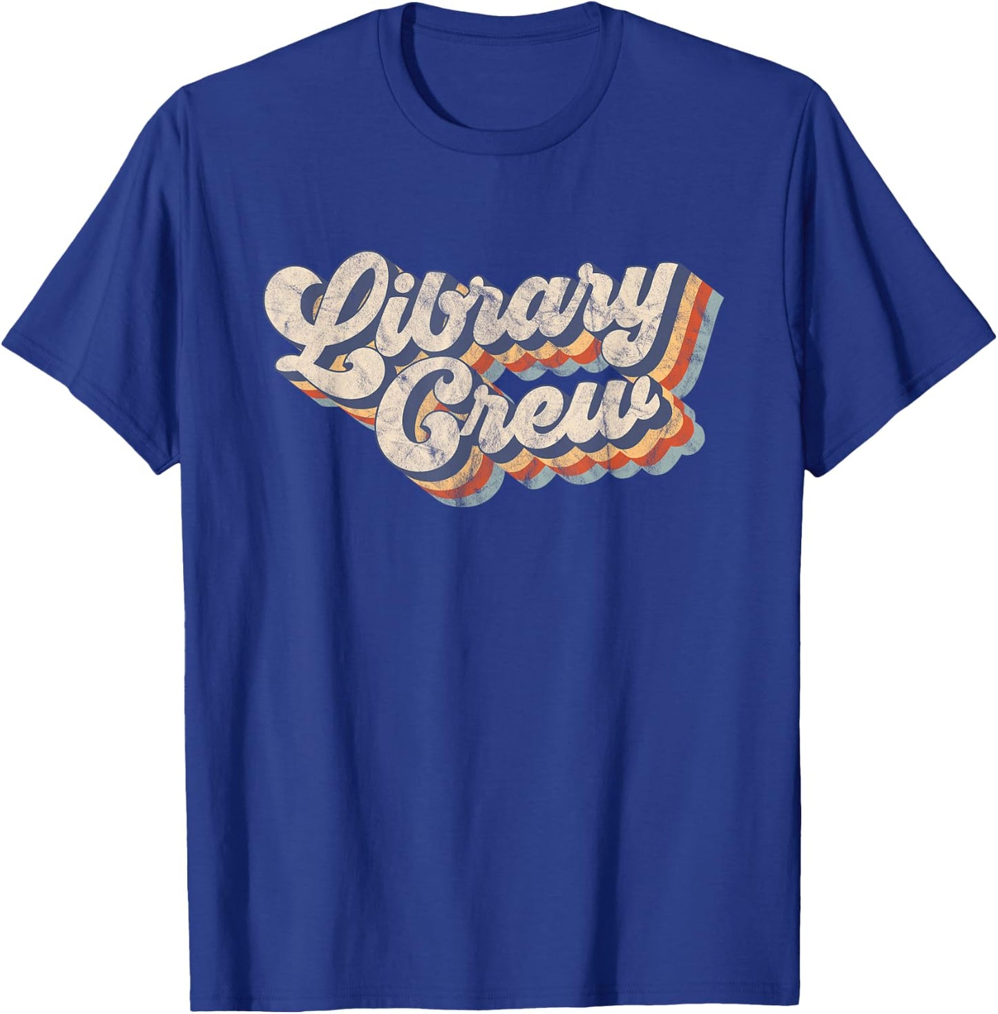 Library Crew Librarian Bookworm Vintage Retro Men T-Shirt - T-Shirt | Royal