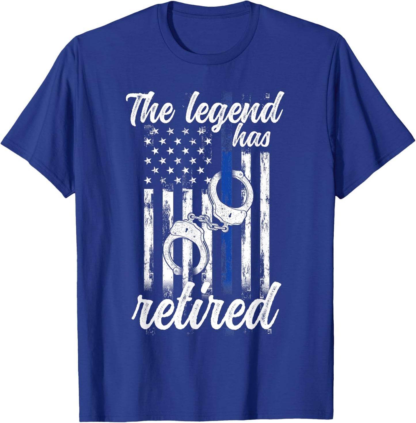 The Legend Has Retired Police Officer Retirement Vintage T-Shirt - T-Shirt | Royal