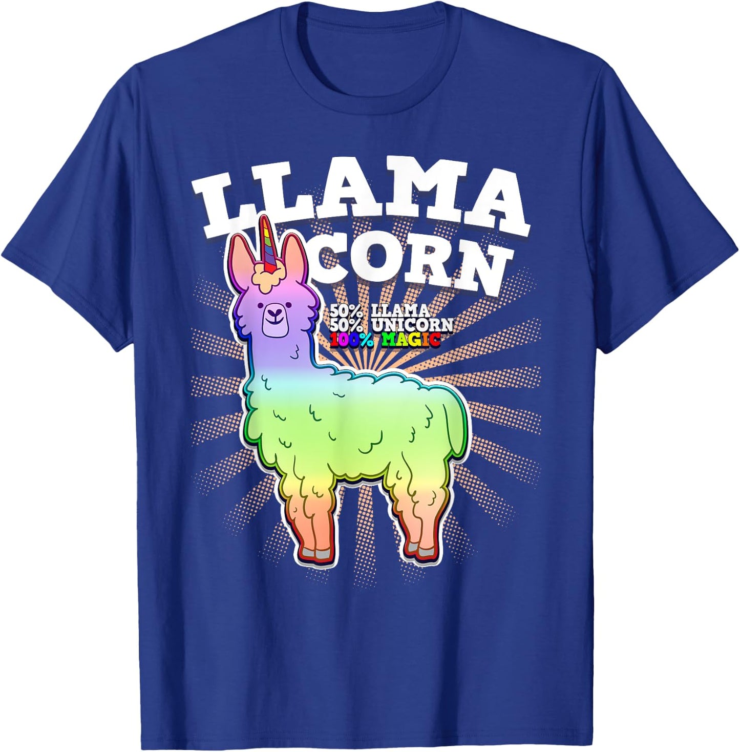 LlamaCorn 50% Llama 50% Unicorn 100% Magic Gift T-Shirt - T-Shirt | Royal