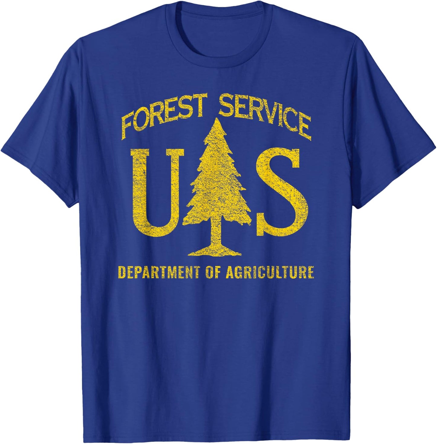 US Forest Service (Distressed Yellow) T-Shirt - T-Shirt | Royal