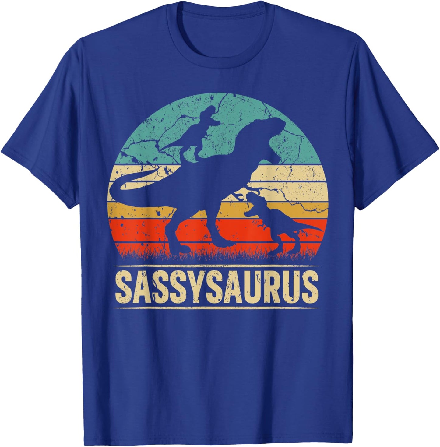 Sassy Dinosaur T Rex Sassysaurus 2 kids Family Matching T-Shirt - T-Shirt | Royal
