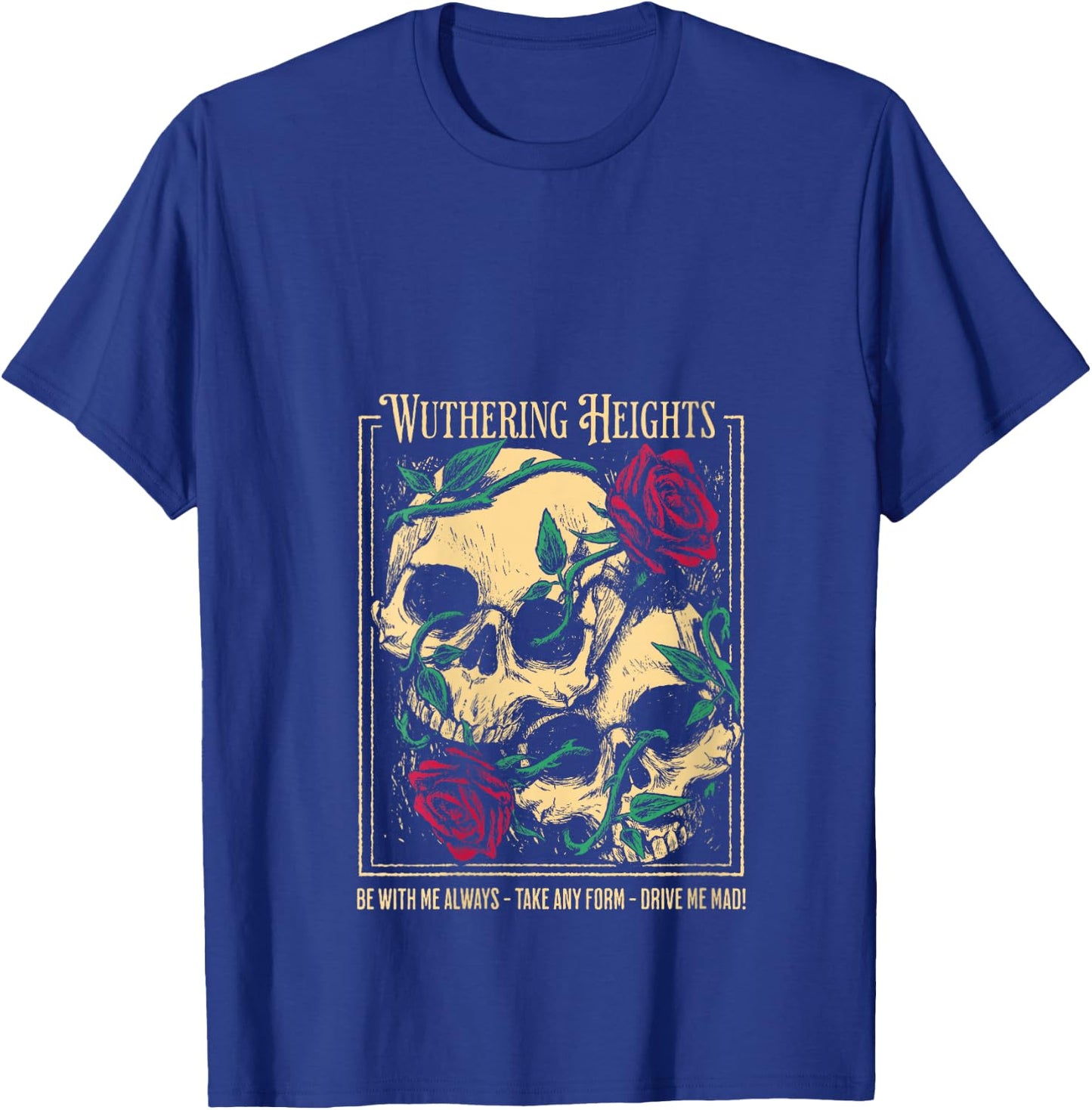 Women's Wuthering Heights Gothic Book Lover Classic Literature V-Neck T-Shirt - T-Shirt | Royal