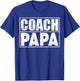 Funny Soccer Football Basketball Coach Papa Father's Day T-Shirt - T-Shirt | Royal