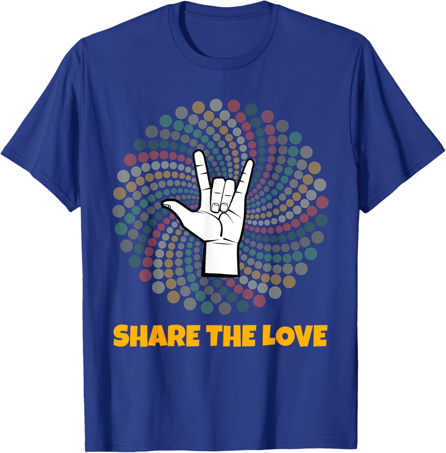 Share The Love T Shirt Kids Boys Girls ASL Gift Women Kids T-Shirt - T-Shirt | Royal