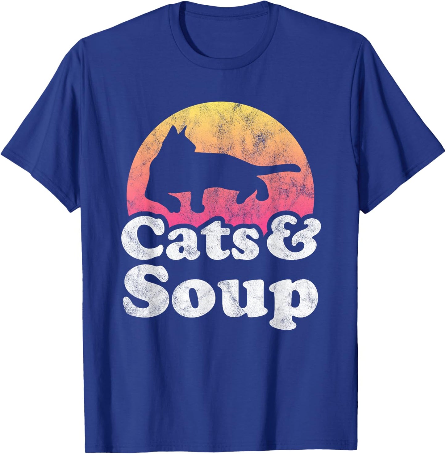 Cats and Soup Men's or Women's Cat and Soup T-Shirt - T-Shirt | Royal