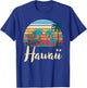 Hawaiian Summer Tropical Summer Holiday Retro Hawaii T-Shirt - T-Shirt | Royal