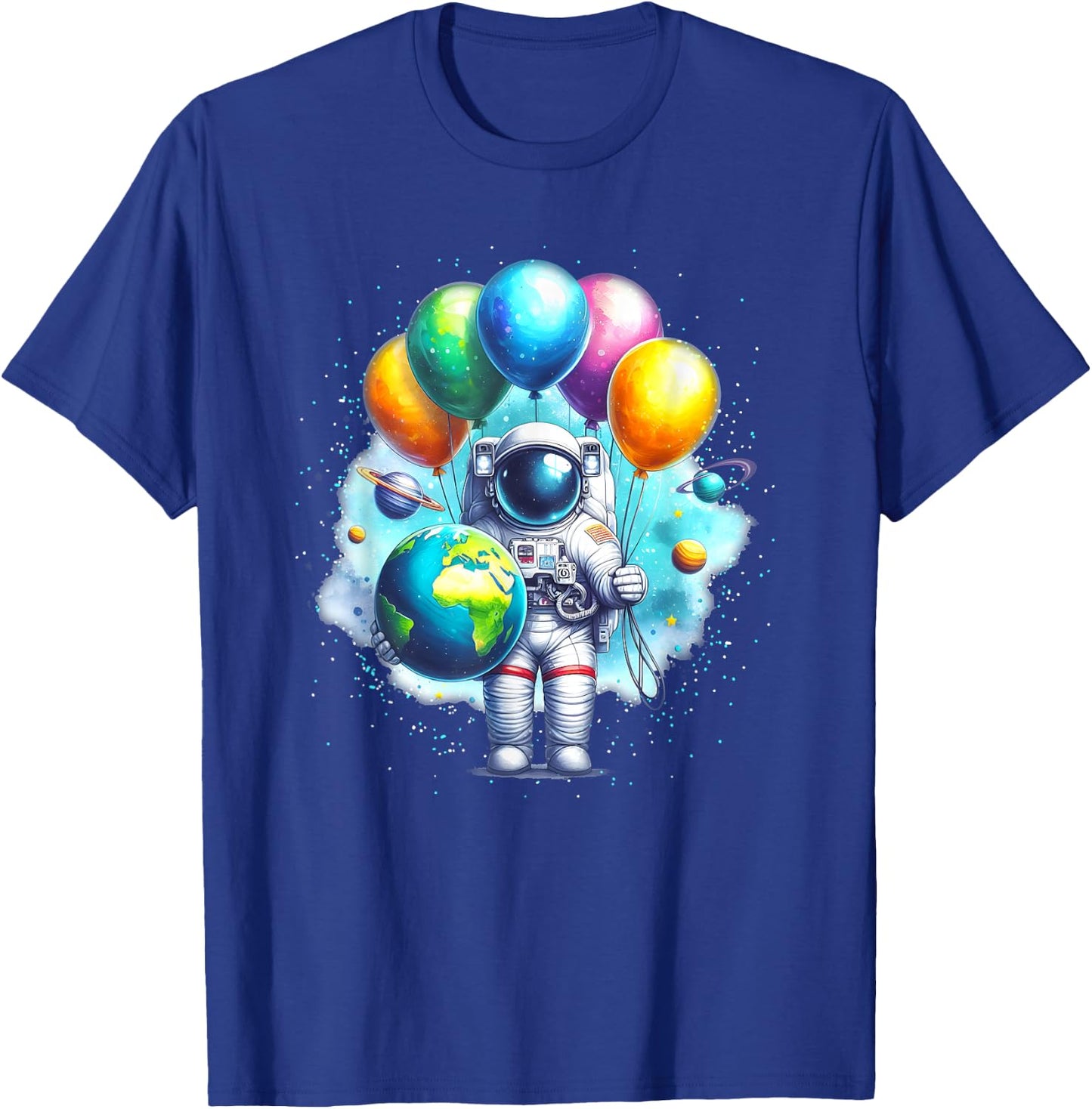 Just A Boy Who Loves Planets Solar System Astronomy Space T-Shirt - T-Shirt | Royal