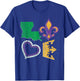 Women's Mardi Gras Shirt I Love Mardi Gras Distressed Gift T-Shirt - T-Shirt | Royal