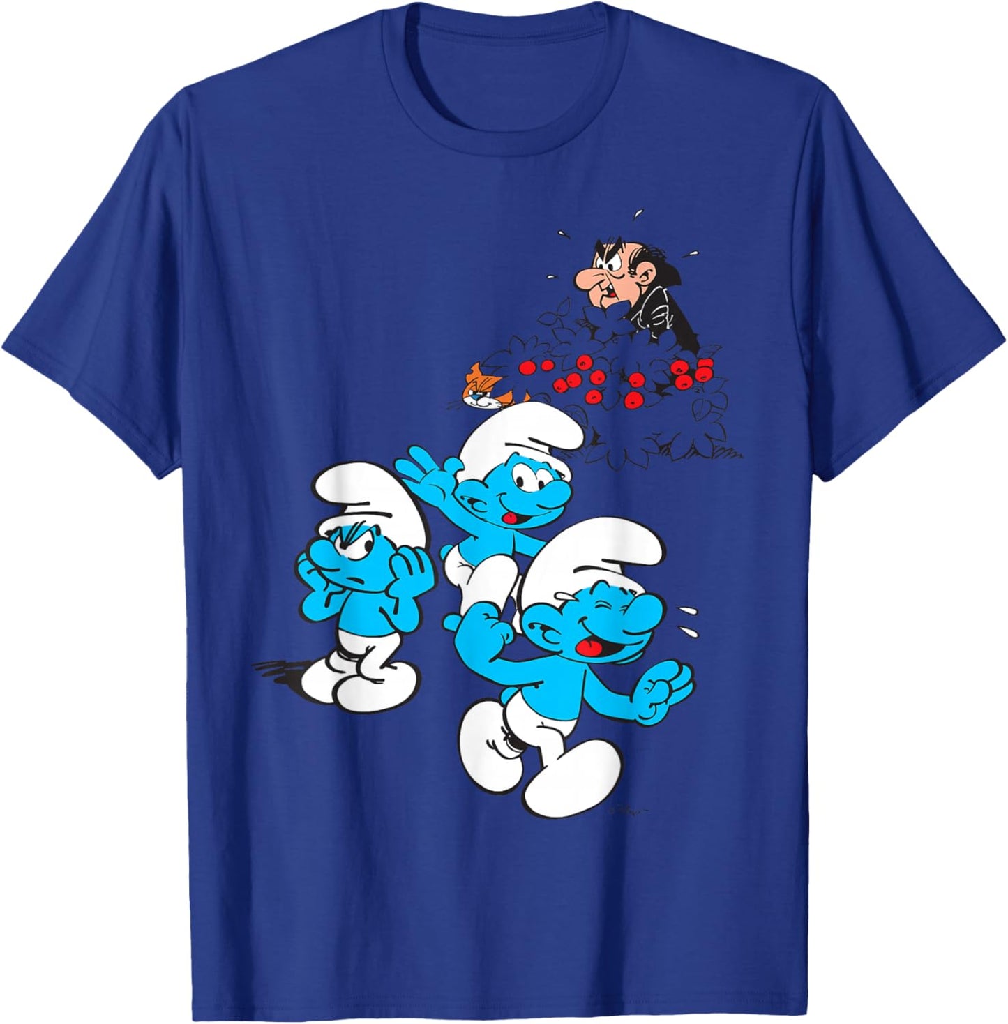 The Smurfs Group Smurfs Gargamel Enchanted Blue Friends Fans T-Shirt - T-Shirt | Royal