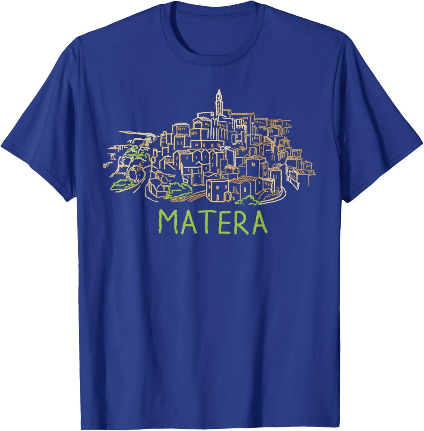 Matera Italy Art Gift Men Women T-Shirt - T-Shirt | Royal