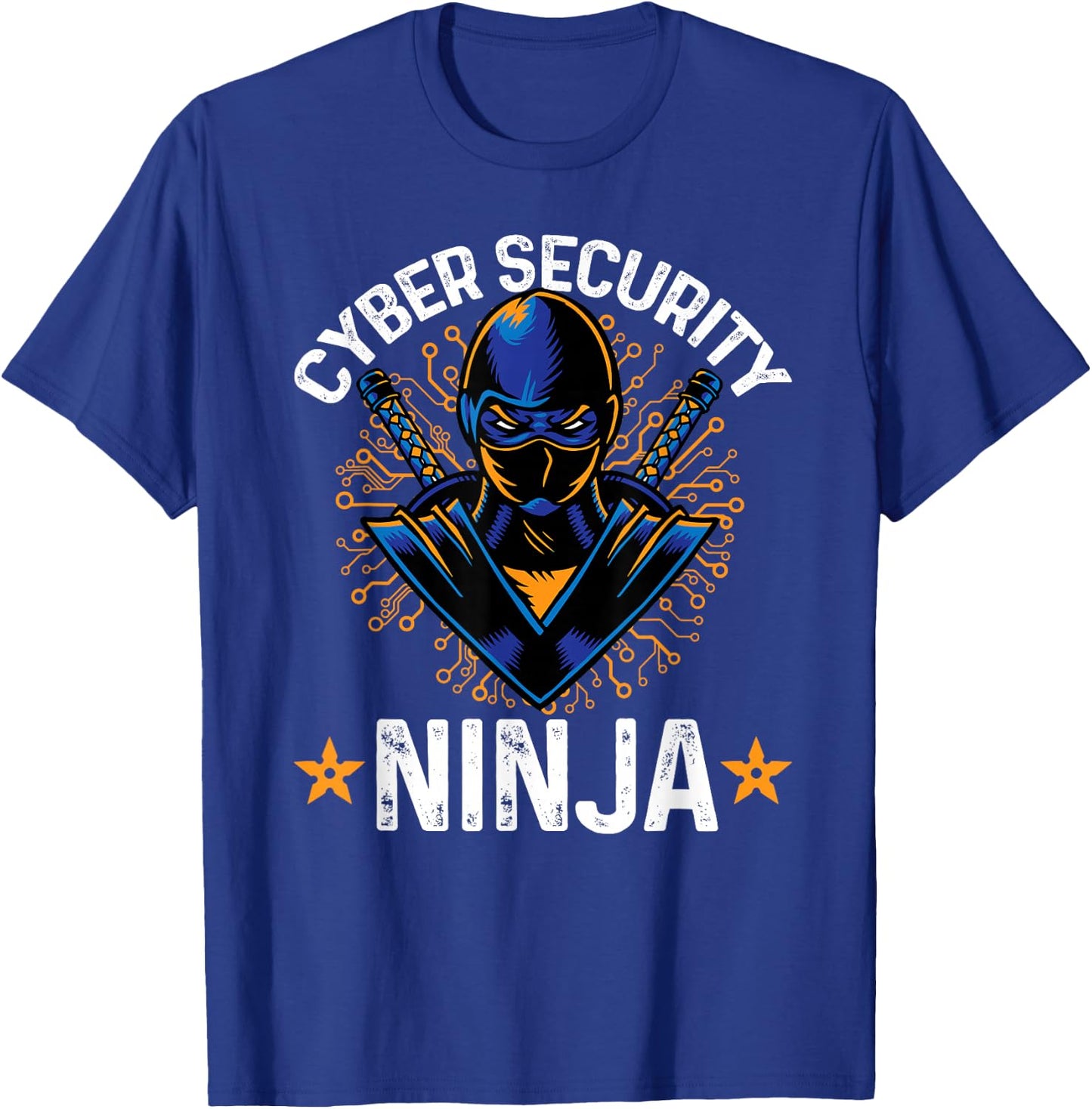 Cyber Security Ninja Computer Hacker Cryptography Hacking T-Shirt - T-Shirt | Royal