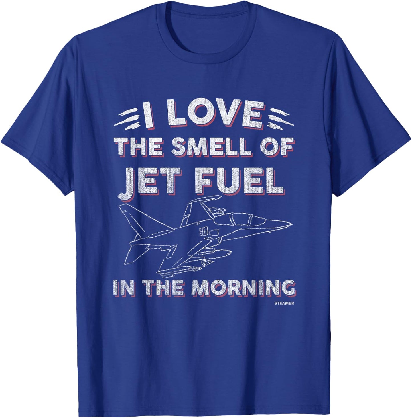 I Love The Smell of Jet Fuel in The Morning Aviation T-Shirt - T-Shirt | Royal