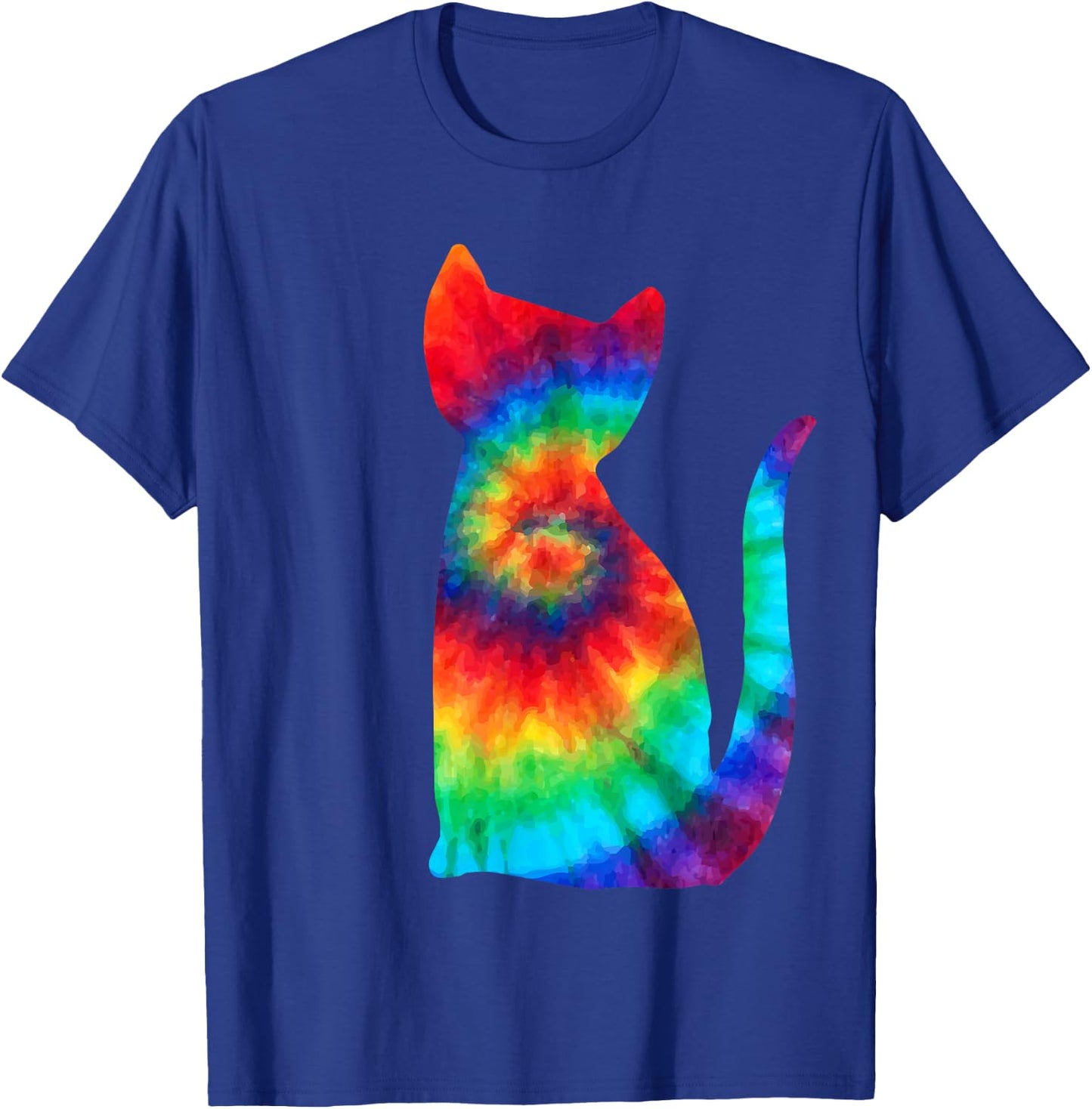 Tie Dye Cat Shirt | Colorful Tye Dye Kitten T-Shirt - T-Shirt | Royal
